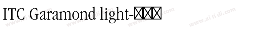 ITC Garamond light字体转换